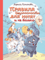 Обложка детской книги Правила безопасности для котят и не только на русском языке